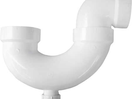 Charlotte Pipe 2 In. White PVC P-Trap with Cleanout For Discount