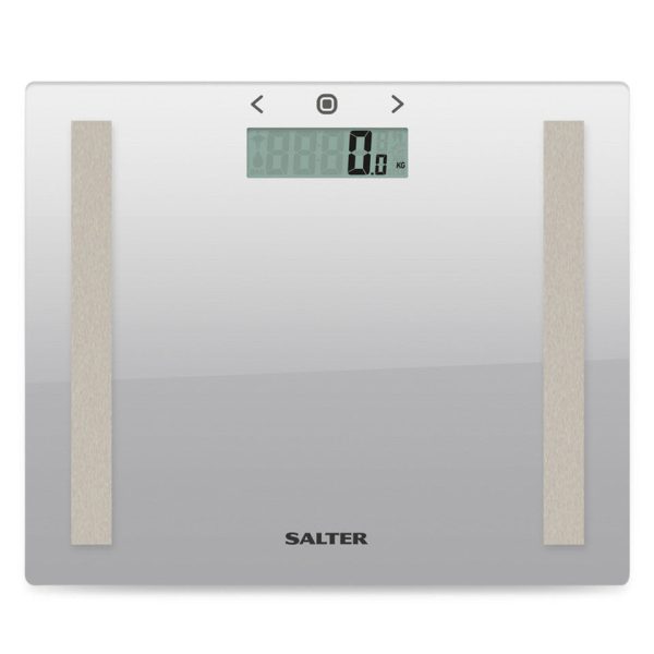 Salter 9113 SV3RAREU16 Compact Glass Analyser Bathroom Scales - Silver Online now