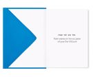 Blue Teal Stripes BarMitzvah Card Online