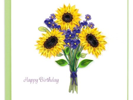 Birthday Sunflower Quilling Card Online Hot Sale