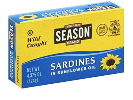 SEASON SARDINES IN SUNFLOWER OIL 4.375 OZ Supply