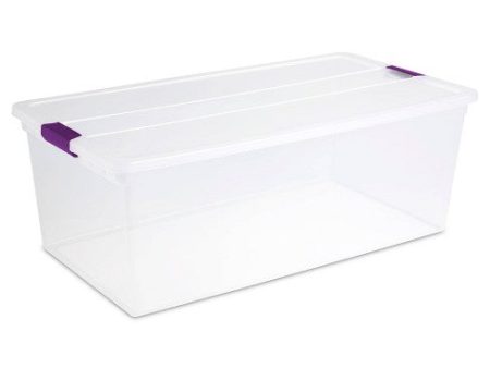 Sterilite Clear View Storage Bin with Latch,  110 QT. Cheap