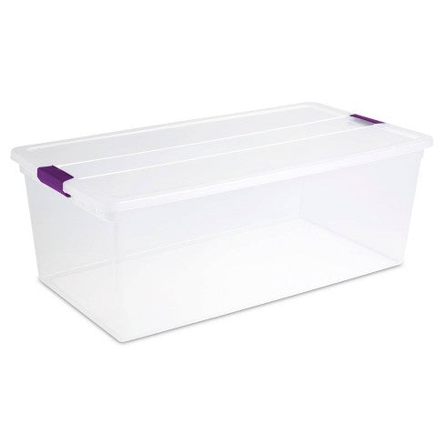 Sterilite Clear View Storage Bin with Latch,  110 QT. Cheap