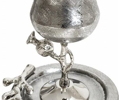 Nickel Kiddush Cup with Tray Fashion