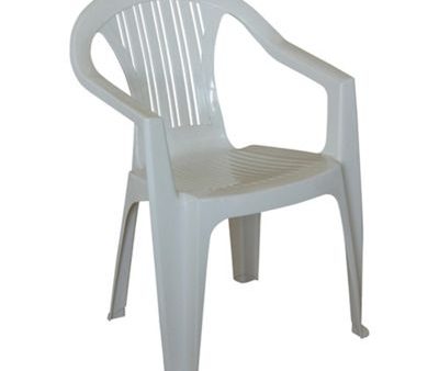 White Plastic Stacking Outdoor Patio Chair Fashion