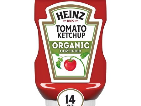 HEINZ ORGANIC TOMATO KETCHUP 14 FL OZ For Sale