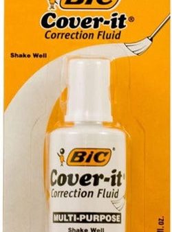 BIC Cover-It Correction Fluid, 20 Milliliter Bottle, White Discount