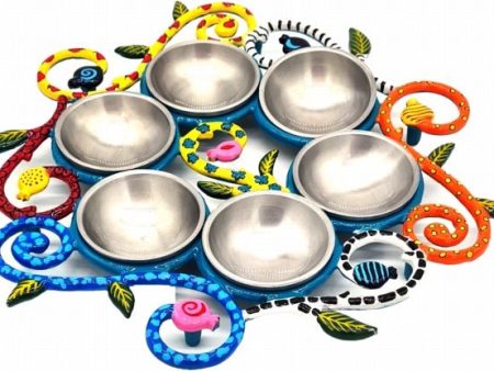 Spiral Pomegranates Aluminum Seder Tray Set Cheap