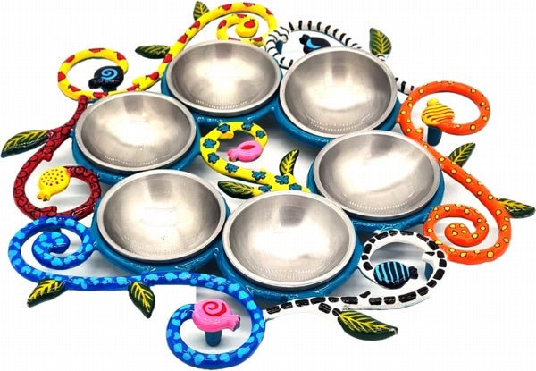 Spiral Pomegranates Aluminum Seder Tray Set Cheap