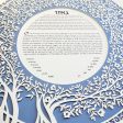 Blooming Tree Ketubah Circle in Dusty Blue by Melanie Dankowicz For Cheap