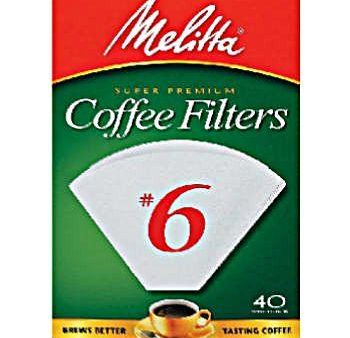 Melitta 626402 40 Ct #6 White Cone Filter Supply