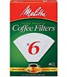 Melitta 626402 40 Ct #6 White Cone Filter Supply