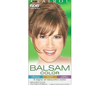 Clairol Balsam Permanent Hair Color, 608 Light Brown Sale