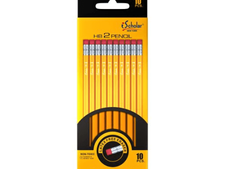 10 pack #2 Yellow Pencils Ischolar -   - Stationery Supplies - Discount