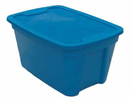 5 Gallon Blue Plastic Tote with lid Sale