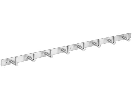 Stainless Steel 24  Wall Mounted Peg Rack with 8 Hooks Online now