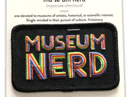 Museum Nerd Iron On Patch Online Sale