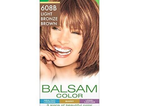 Clairol Balsam Permanent Hair Dye, 608B Light Bronze Brown Hair Color, Pack of 1 Hot on Sale