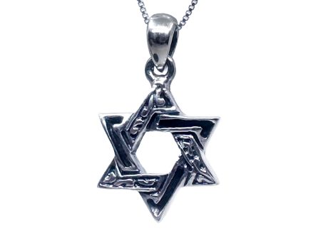 Woven Star of David Pendant 5 8  Online Sale