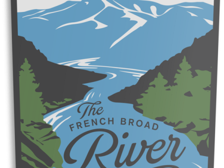 French Broad River Sticker Fashion