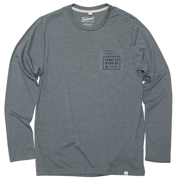 Explore Wyoming Unisex Long Sleeve Pocket Tee Online