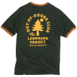 Out-of-Doors Club Unisex Short Sleeve Raglan Ringer Tee w  Pocket Online