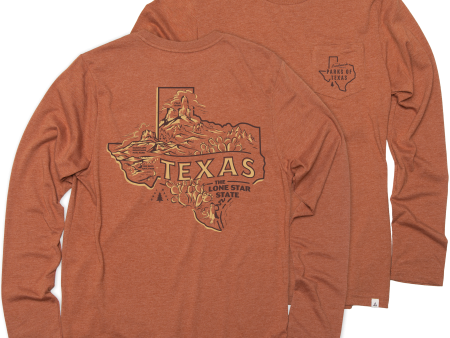 Explore Texas Unisex Long Sleeve Pocket Tee Supply