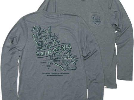 Explore California Unisex Long Sleeve Pocket Tee on Sale