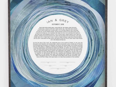 Tide Pool Paper Cut Ketubah by Adriana Saipe For Discount