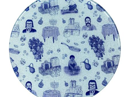 Hanukkah Glass Drip Plate Online Sale