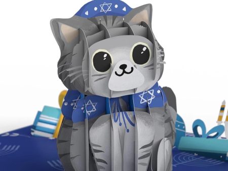 Happy Hanukkah Cat Pop-Up Card Discount