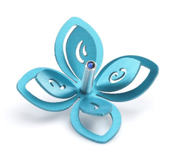 Adi Turquoise Flower Dreidel Discount