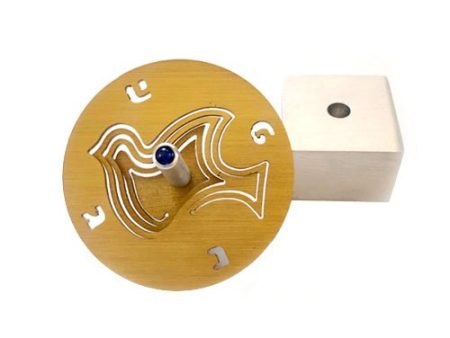 3D Anodized Dove Dreidel Gold Online Sale