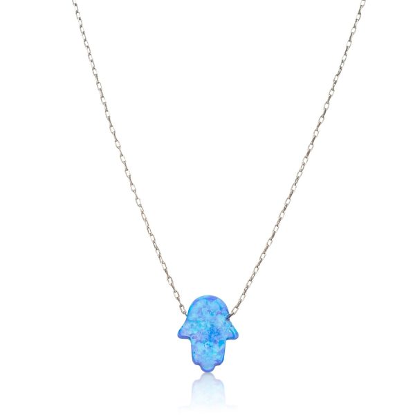 16  Opal Hamsa Pendant For Cheap