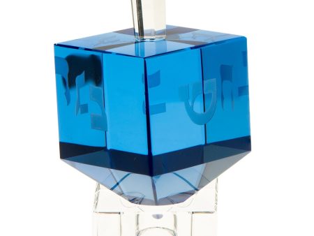 Crystal Blue Dreidel on Sale