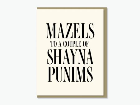 Mazels Shayna Punims Card on Sale