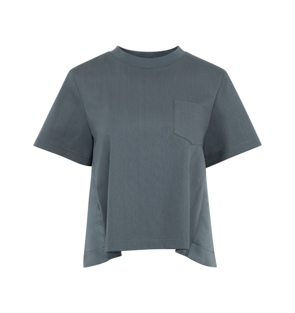 MIX JERSEY TWILL T-SHIRT (WOMENS) Supply