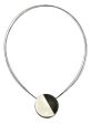 2-Tone White and Charcoal Resin Necklace Online Hot Sale