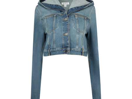 HOODED DENIM JACKET (WOMENS) Supply