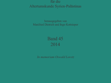 Ugarit-Forschungen 45 (2014) Online now