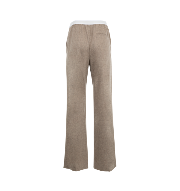 WOOL AND CASHMERE FLANNEL TROUSERS (WOMENS) Online Hot Sale