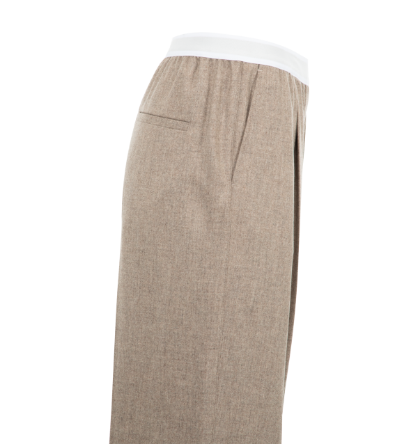 WOOL AND CASHMERE FLANNEL TROUSERS (WOMENS) Online Hot Sale