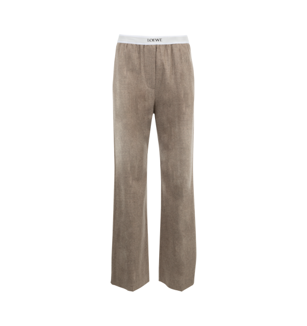 WOOL AND CASHMERE FLANNEL TROUSERS (WOMENS) Online Hot Sale